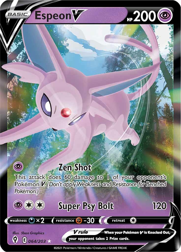 Espeon V (064/203) [Sword & Shield: Evolving Skies] - Pokémon - Card Brawlers | Quebec | Canada |