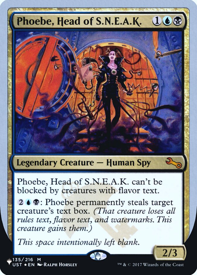 Phoebe, Head of S.N.E.A.K. (Unfinity Foil Edition) [The List] - Magic: The Gathering - Card Brawlers | Quebec | Canada |