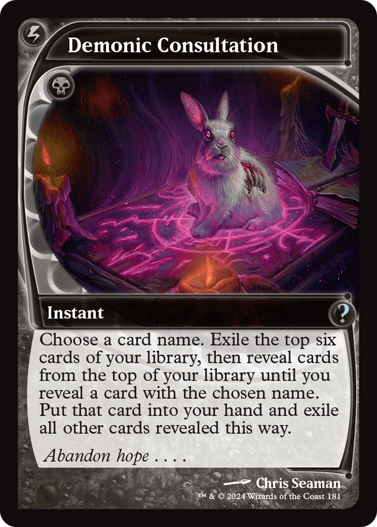 Demonic Consultation (Future Sight) [Mystery Booster 2] - Magic: The Gathering - Card Brawlers | Quebec | Canada |