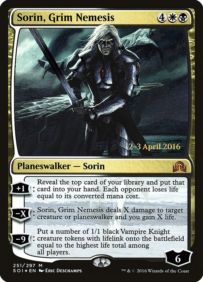 Sorin, Grim Nemesis [Shadows over Innistrad Prerelease Promos] - Magic: The Gathering - Card Brawlers | Quebec | Canada |