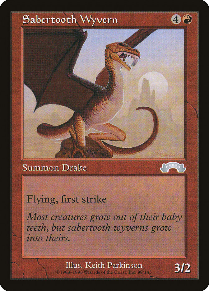 Sabertooth Wyvern [Exodus] - Magic: The Gathering - Card Brawlers | Quebec | Canada |