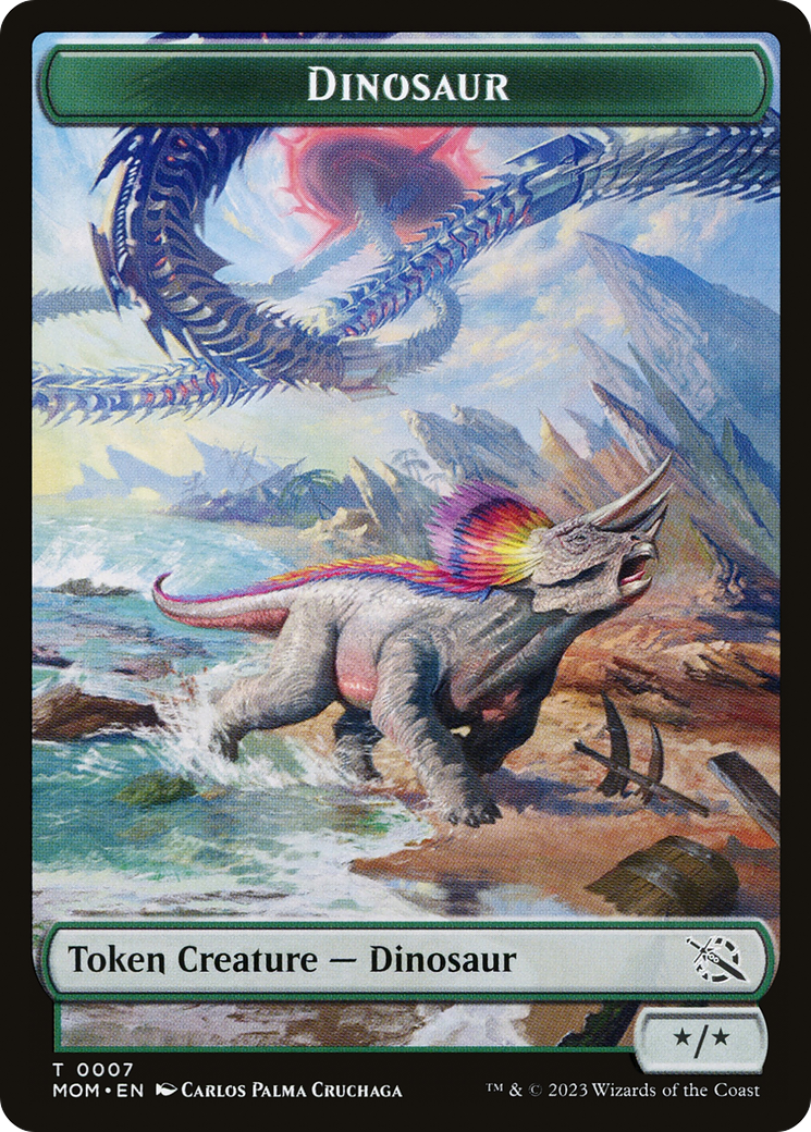 Elemental (09) // Dinosaur Double-Sided Token [March of the Machine Tokens] - Magic: The Gathering - Card Brawlers | Quebec | Canada |