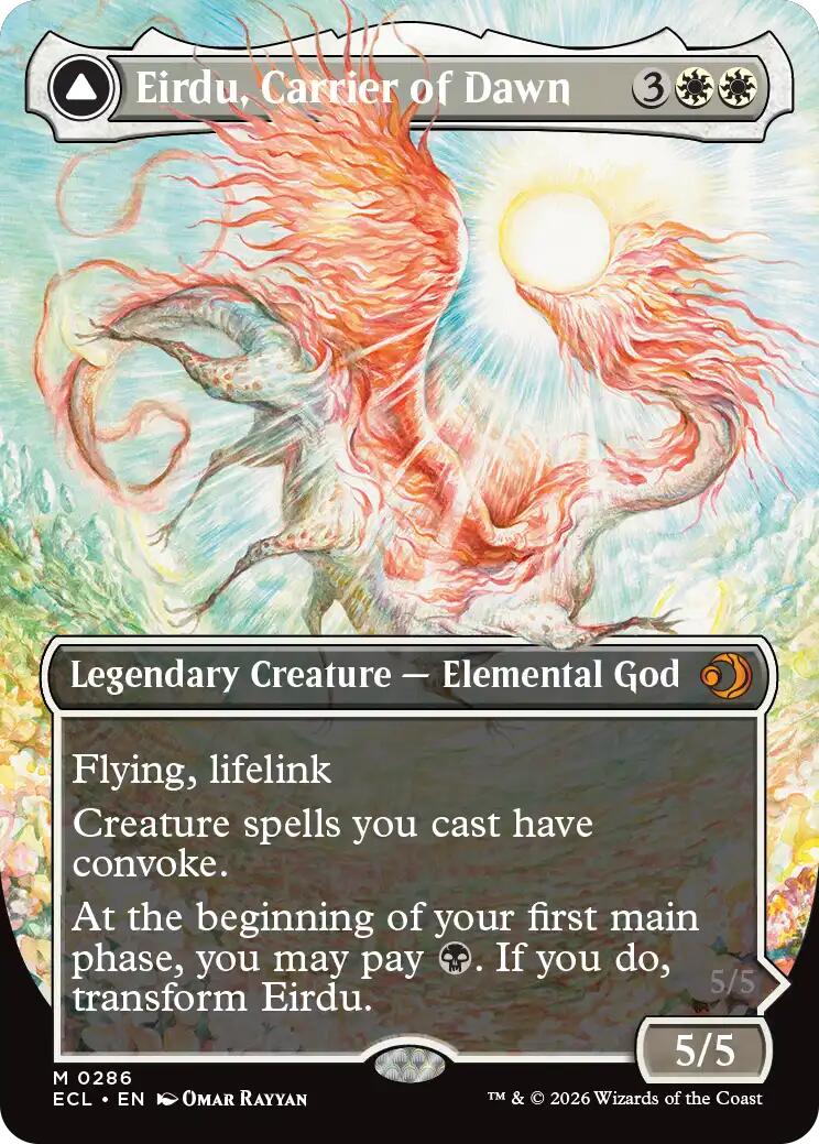 Eirdu, Carrier of Dawn (Borderless) [Lorwyn Eclipsed] - Card Brawlers
