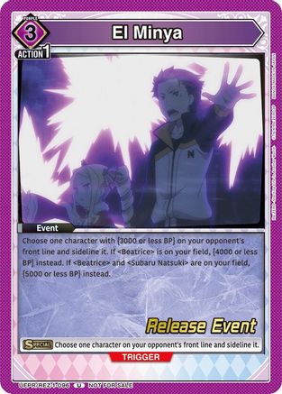 El Minya (UEPR/REZ-1-096) - UE24BT ReZERO Starting Life in Another World Release Event Cards - Card Brawlers