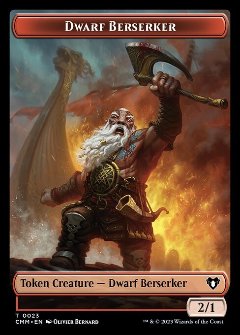 Eldrazi // Dwarf Berserker Double - Sided Token [Commander Masters Tokens] - Card Brawlers