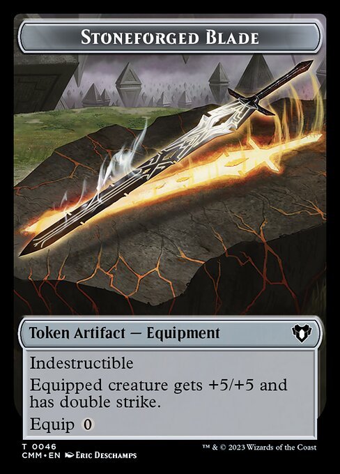 Eldrazi Scion // Stoneforged Blade Double - Sided Token [Commander Masters Tokens] - Card Brawlers