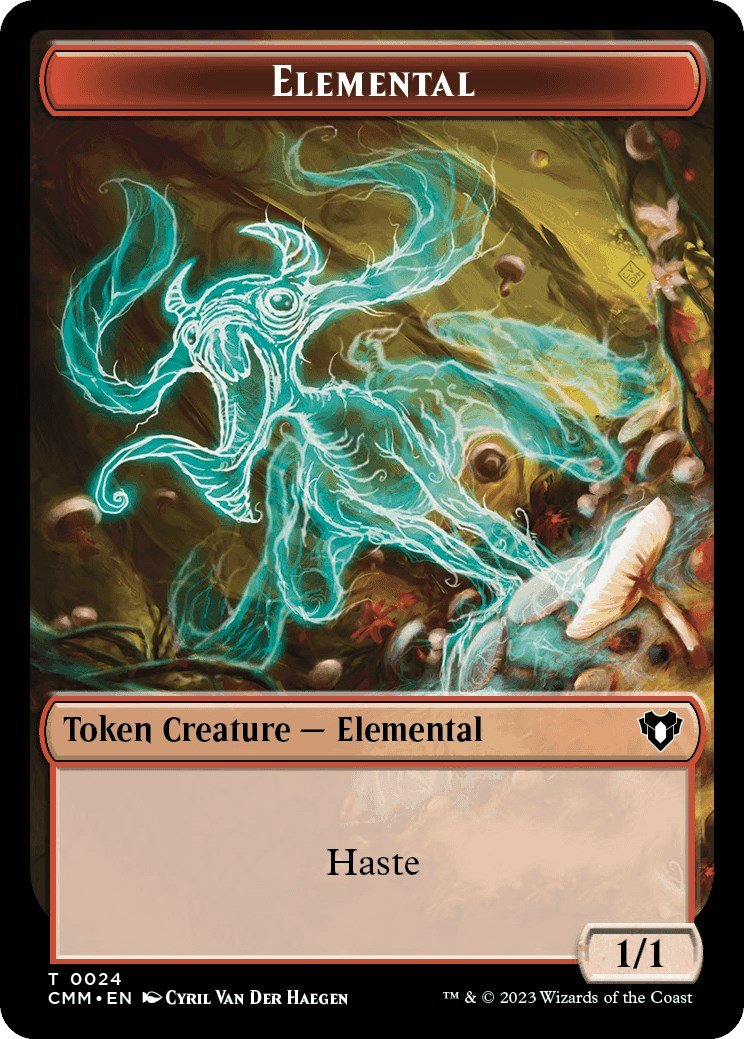 Elemental (0024) // Phyrexian Beast Double - Sided Token [Commander Masters Tokens] - Card Brawlers