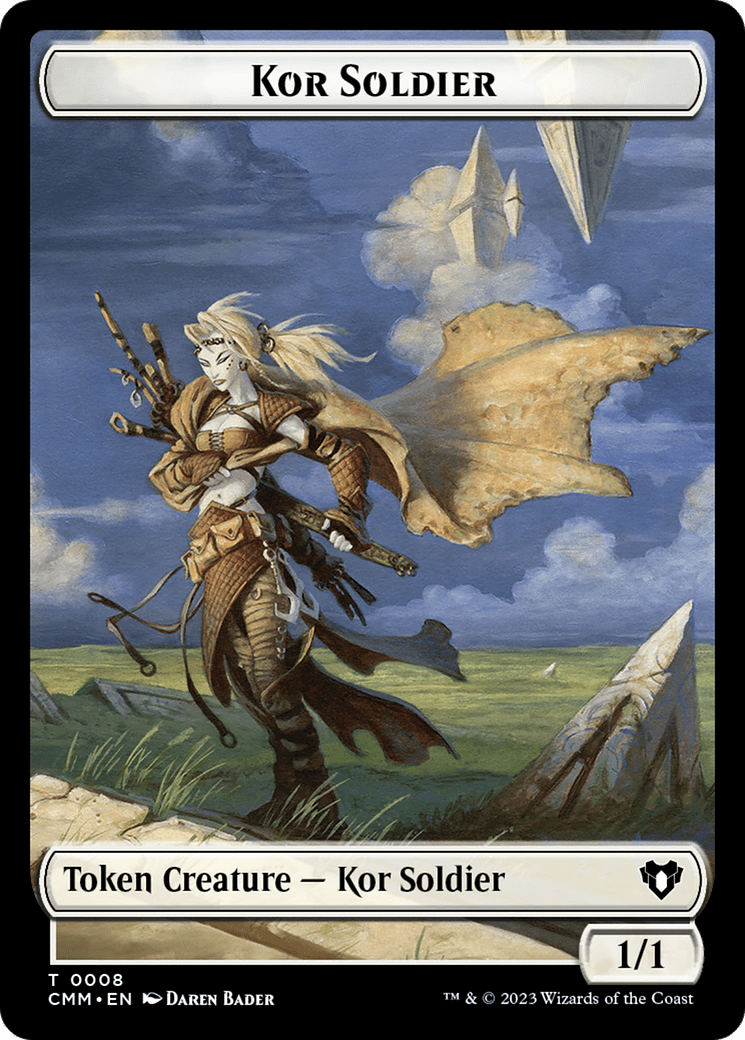 Elemental (0026) // Kor Soldier Double - Sided Token [Commander Masters Tokens] - Card Brawlers