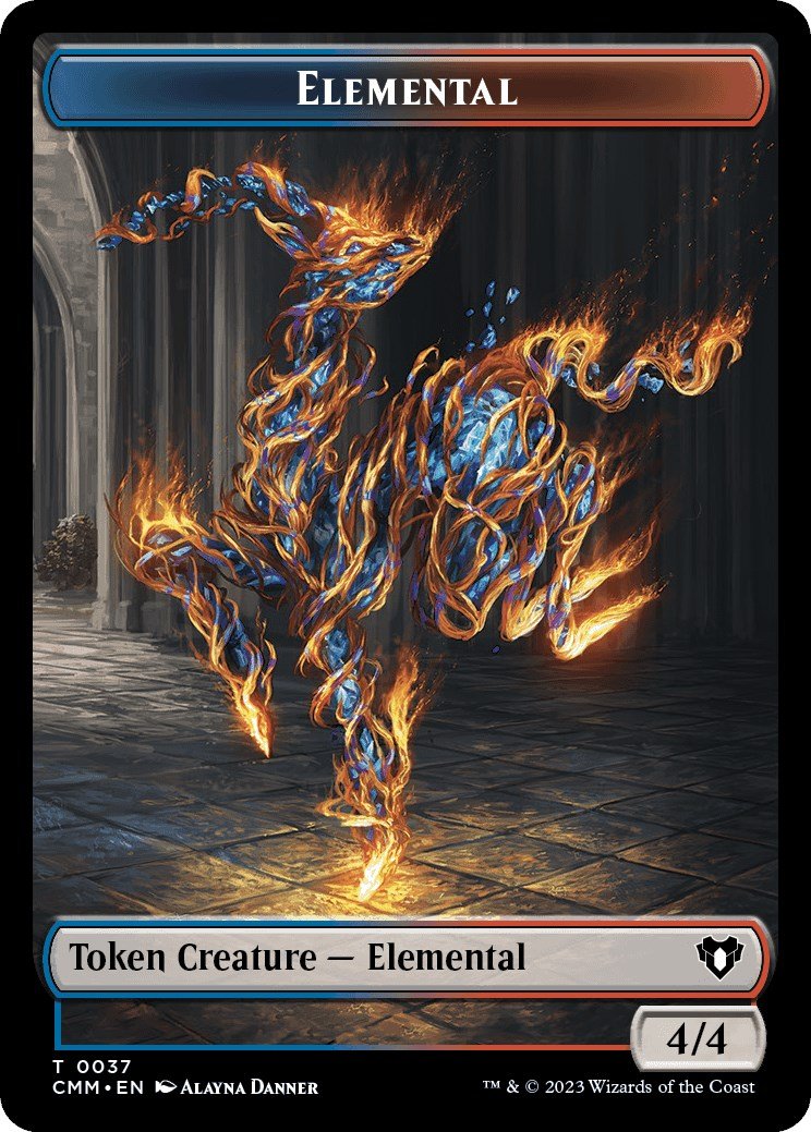 Elemental (0037) // Human Soldier Double - Sided Token [Commander Masters Tokens] - Card Brawlers