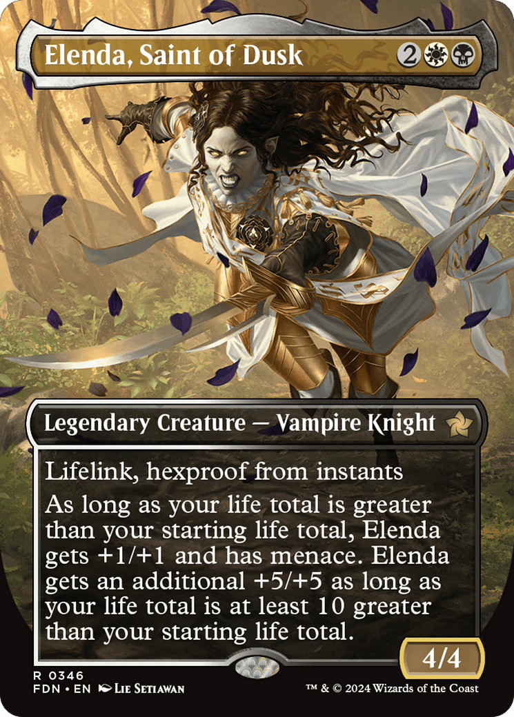 Elenda, Saint of Dusk (Borderless) [Foundations] - Card Brawlers