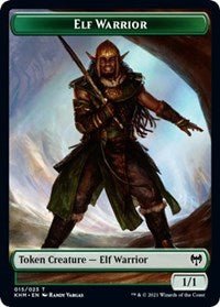 Elf Warrior // Icy Manalith Double - Sided Token [Kaldheim Tokens] - Card Brawlers