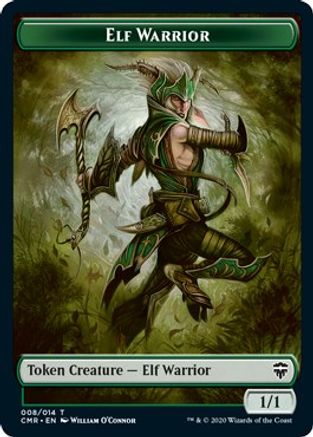 Elf Warrior // Thrull Double-Sided Token (CMR-8 // 5) - Commander Legends Foil - Card Brawlers