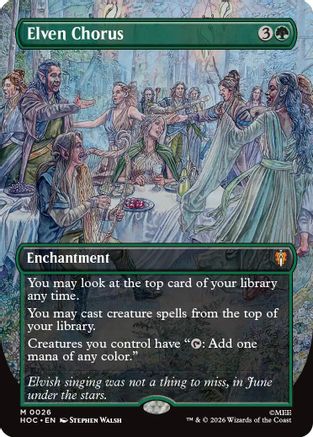 Elven Chorus (Borderless) (HOC-026) - The Hobbit: Eternal-Legal - Card Brawlers