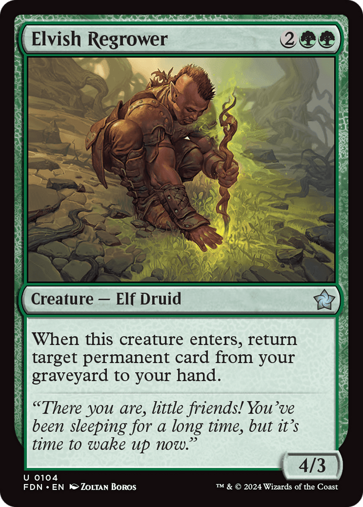 Elvish Regrower [Foundations] - Card Brawlers