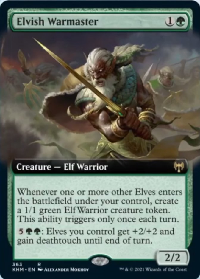 Elvish Warmaster (Extended Art) [Kaldheim] - Card Brawlers