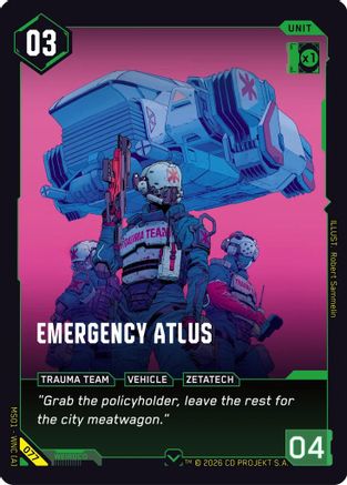 Emergency Atlus (077) - Welcome to Night City Retail - Card Brawlers