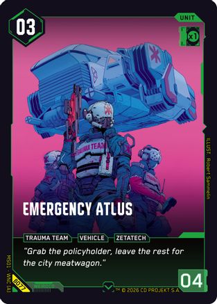 Emergency Atlus (B077) - Welcome to Night City Beta - Card Brawlers