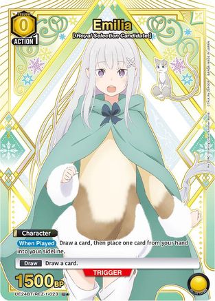 Emilia (023) (U*) (UE24BT/REZ-1-023) - UE24BT ReZERO Starting Life in Another World Foil - Card Brawlers