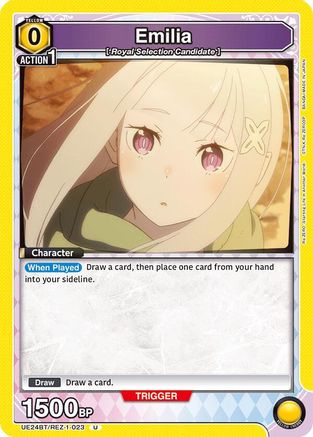 Emilia (023) (UE24BT/REZ-1-023) - UE24BT ReZERO Starting Life in Another World - Card Brawlers