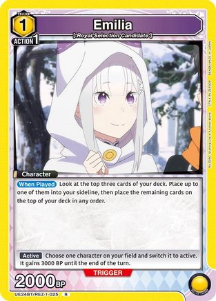 Emilia (025) (UE24BT/REZ-1-025) - UE24BT ReZERO Starting Life in Another World Foil - Card Brawlers
