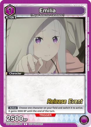 Emilia (084) (UEPR/REZ-1-084) - UE24BT ReZERO Starting Life in Another World Release Event Cards - Card Brawlers