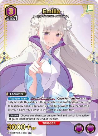 Emilia (088) (R*) (UE24BT/REZ-1-088) - UE24BT ReZERO Starting Life in Another World Foil - Card Brawlers