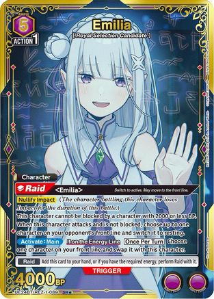 Emilia (089) (SR*) (UE24BT/REZ-1-089) - UE24BT ReZERO Starting Life in Another World Foil - Card Brawlers