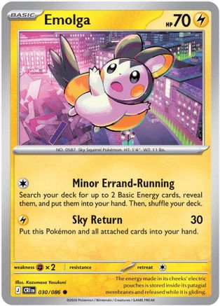 Emolga (030/null) - Reverse Holofoil [ME04 Chaos Rising] - Card Brawlers