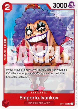 Emporio.Ivankov (OP13-008) - Carrying On His Will - Card Brawlers