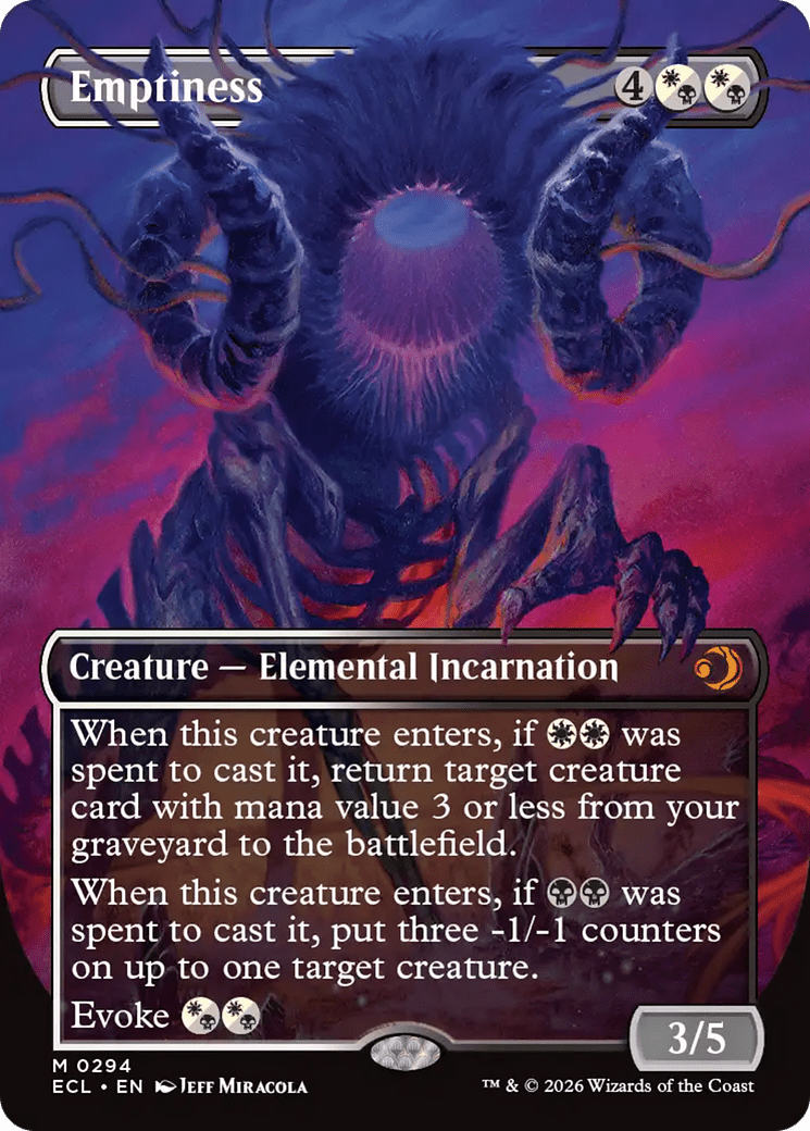 Emptiness (Borderless) [Lorwyn Eclipsed] - Card Brawlers