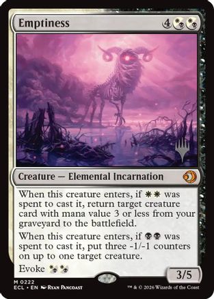 Emptiness (PPECL-222) - Promo Pack: Lorwyn Eclipsed Foil - Card Brawlers