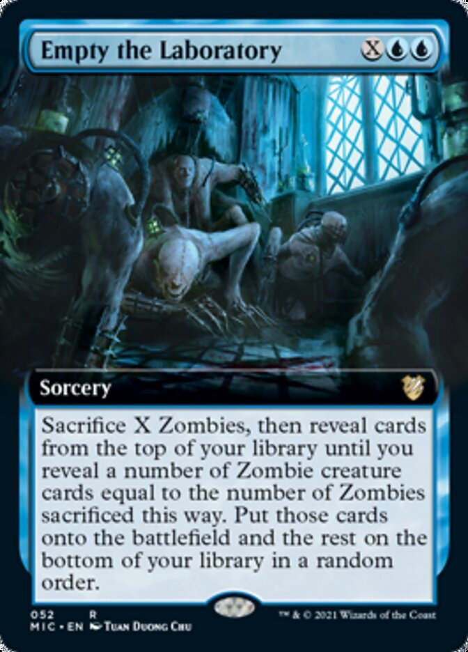 Empty the Laboratory (Extended Art) [Innistrad: Midnight Hunt Commander] - Card Brawlers