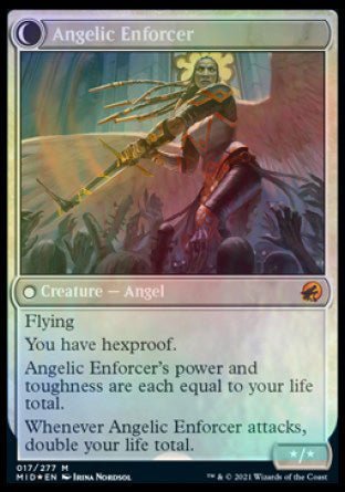 Enduring Angel // Angelic Enforcer [Innistrad: Midnight Hunt Prerelease Promos] - Card Brawlers