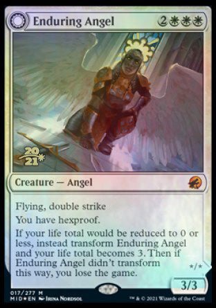 Enduring Angel // Angelic Enforcer [Innistrad: Midnight Hunt Prerelease Promos] - Card Brawlers
