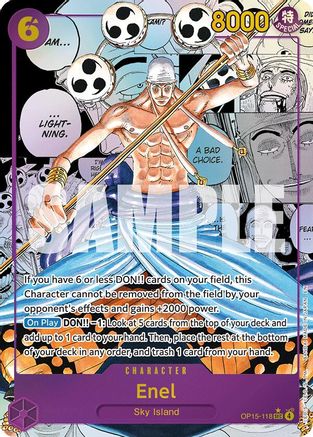 Enel (OP15-118) (Manga) (OP15-118) - Adventure on Kami's Island Foil - Card Brawlers