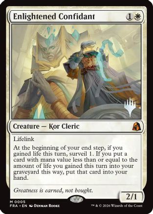 Enlightened Confidant (PPFRA-005) - Promo Pack: Reality Fracture Foil - Card Brawlers