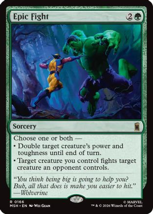 Epic Fight (MSH-166) - Marvel Super Heroes - Card Brawlers
