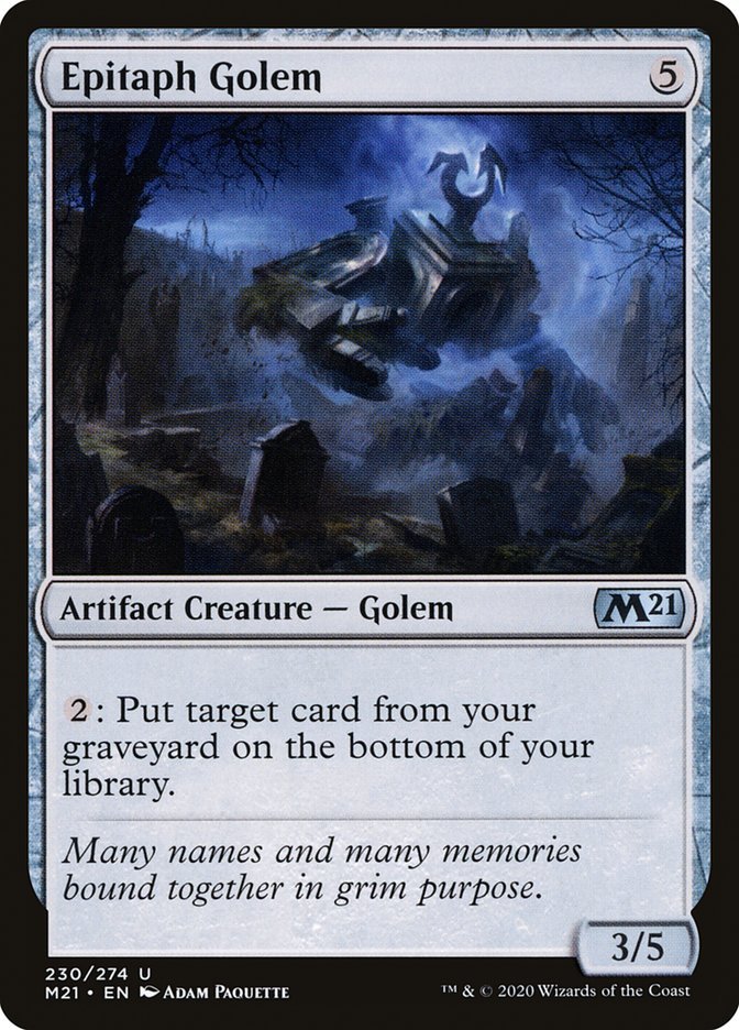 Epitaph Golem [Core Set 2021] - Card Brawlers