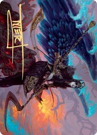 Eradicator Valkyrie Art Card (Gold - Stamped Signature) [Kaldheim Art Series] - Card Brawlers