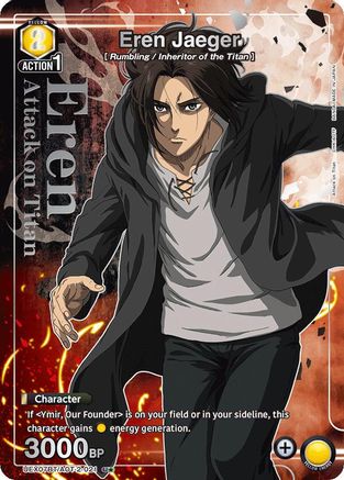 Eren Jaeger (021) (U*) (UEX07BT/AOT-2-021) - UEX07BT Attack on Titan Vol 2 Foil - Card Brawlers