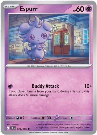 Espurr (036/null) - Reverse Holofoil [ME04 Chaos Rising] - Card Brawlers