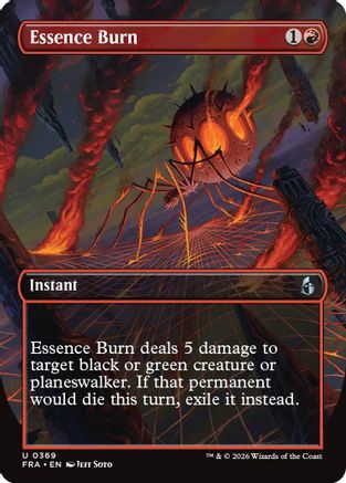 Essence Burn (Borderless) (FRA-369) - Reality Fracture Foil - Card Brawlers
