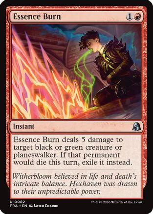 Essence Burn (FRA-082) - Reality Fracture - Card Brawlers