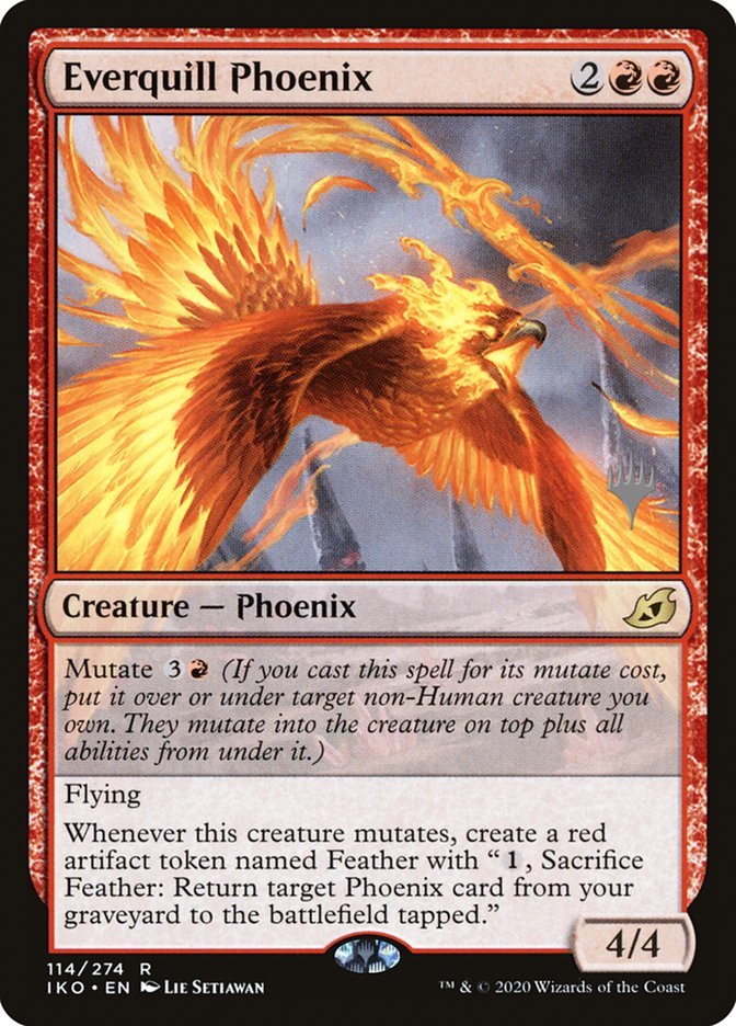 Everquill Phoenix (Promo Pack) [Ikoria: Lair of Behemoths Promos] - Card Brawlers