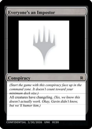 Everyone's an Imposter (UNK-) - Un-Known Event Playtest Cards - Card Brawlers