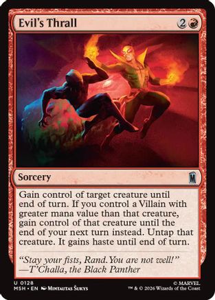 Evil's Thrall (MSH-128) - Marvel Super Heroes Foil - Card Brawlers