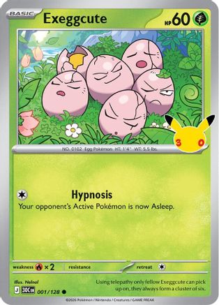 Exeggcute (001/null) - Holofoil [ME 30th Celebration] - Card Brawlers