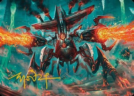 Exterminator Magmarch Art Card (Gold-Stamped Signature) (ASMH3-033) - Art Series: Modern Horizons 3 - Card Brawlers