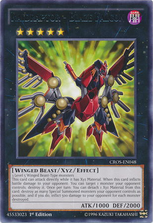 Raidraptor - Blaze Falcon [CROS-EN048] Rare - Yu-Gi-Oh! - Card Brawlers | Quebec | Canada |