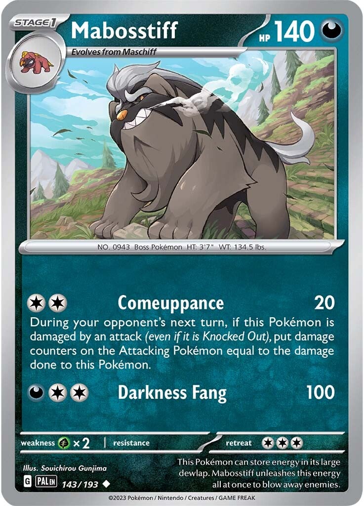 Mabosstiff (143/193) [Scarlet & Violet: Paldea Evolved] - Pokémon - Card Brawlers | Quebec | Canada |